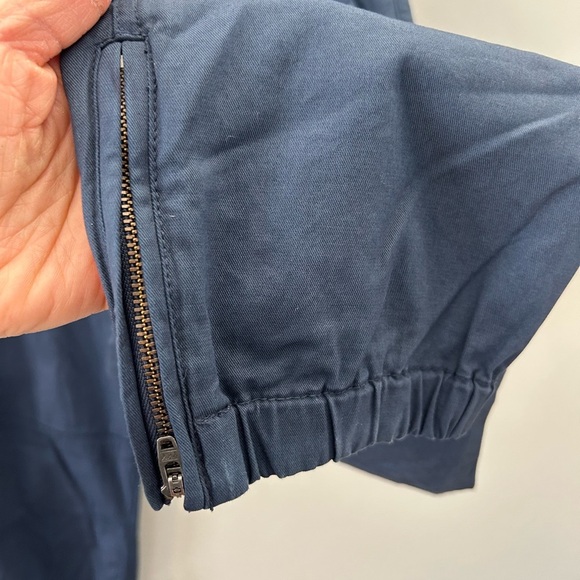 Pistola Dustin Ankle Navy Blue Utility Mid Rise Ankle Zip Cotton Cropped Joggers - Picture 5 of 6